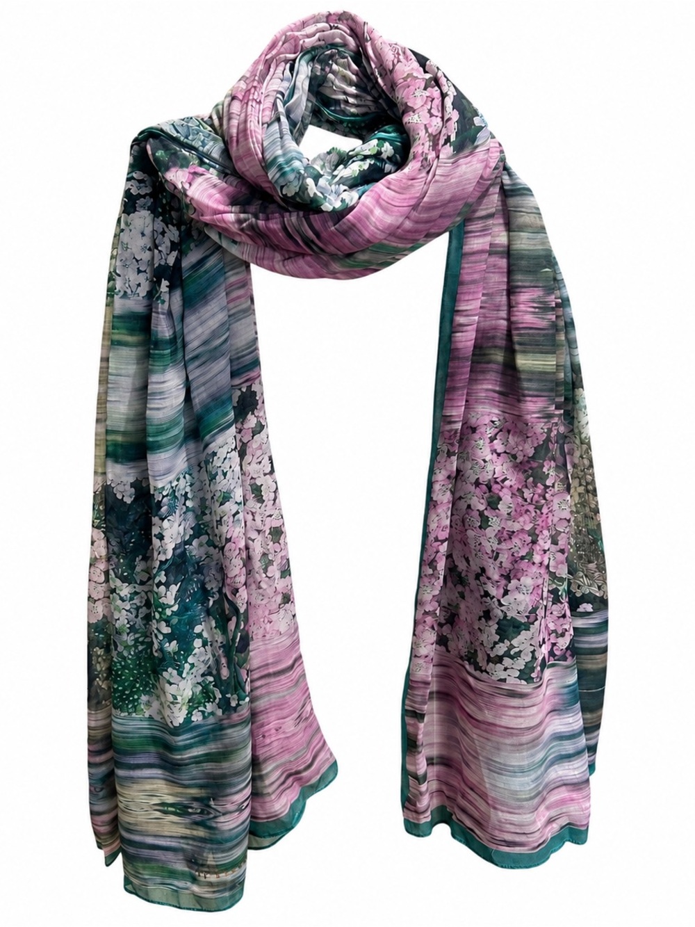 Ted Baker London Floral Watercolor Oversized Scarf Shawl Wrap - Picture 3 of 5
